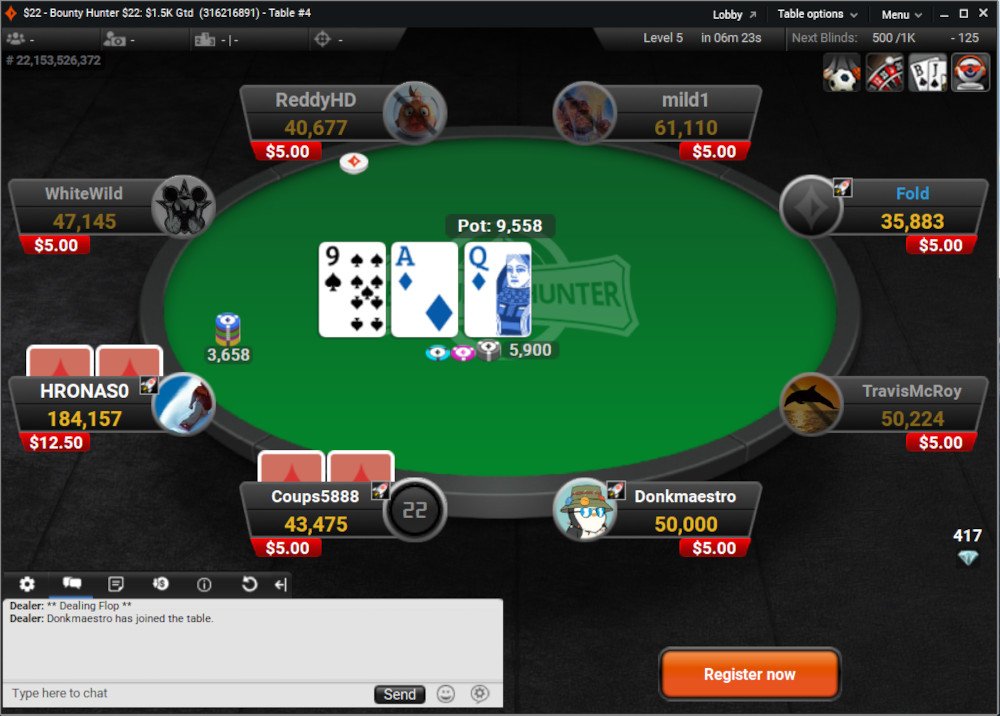 Bounty tournament at partypoker